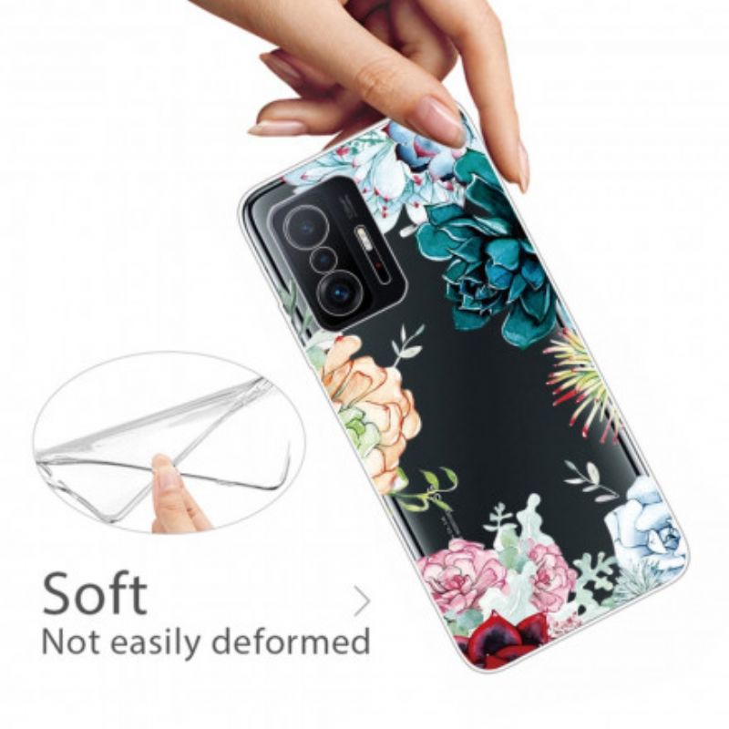 Hoesje Voor Xiaomi Mi 11t / 11t Pro Naadloze Aquarel Bloemen