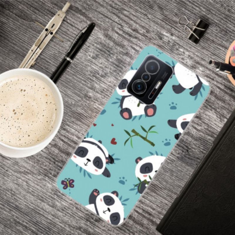 Hoesje Xiaomi Mi 11t / 11t Pro Stapel Panda's