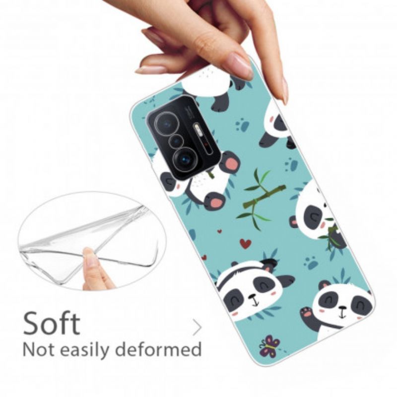 Hoesje Xiaomi Mi 11t / 11t Pro Stapel Panda's