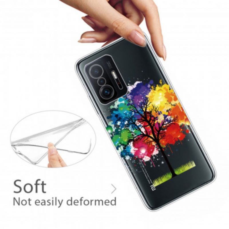 Hoesje Xiaomi Mi 11t / 11t Pro Transparante Aquarelboom Bescherming Hoesje