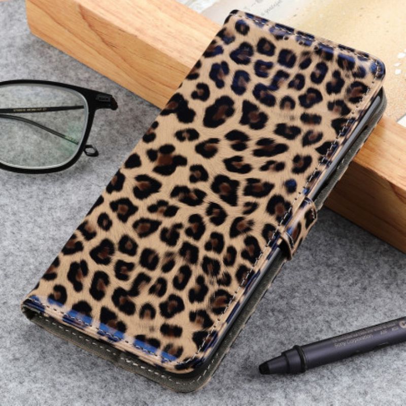 Leren Hoesje Voor Xiaomi Mi 11t / 11t Pro Eenvoudige Leopard