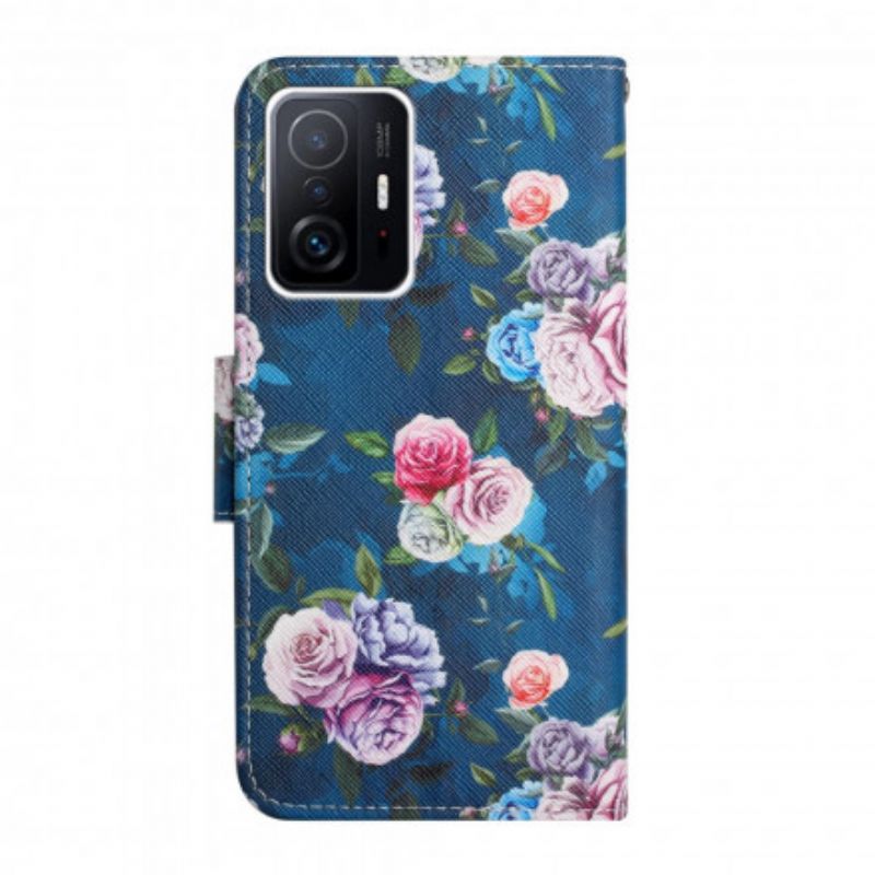 Leren Hoesje Xiaomi Mi 11t / 11t Pro Liberty Royal Flowers Bescherming Hoesje