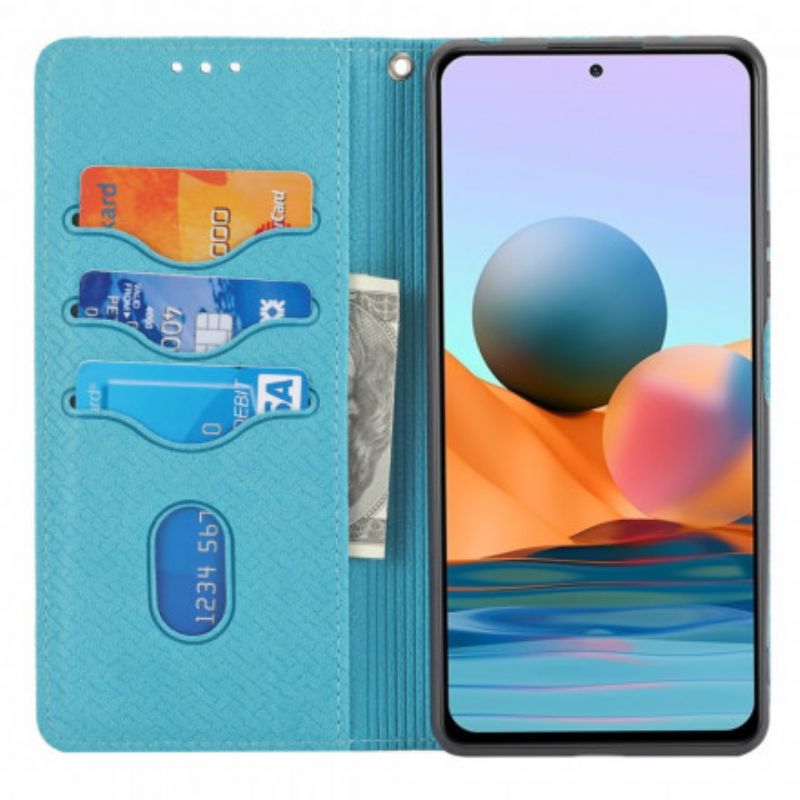 Leren Hoesje Xiaomi Mi 11t / 11t Pro Stijl Geweven Lederen Band