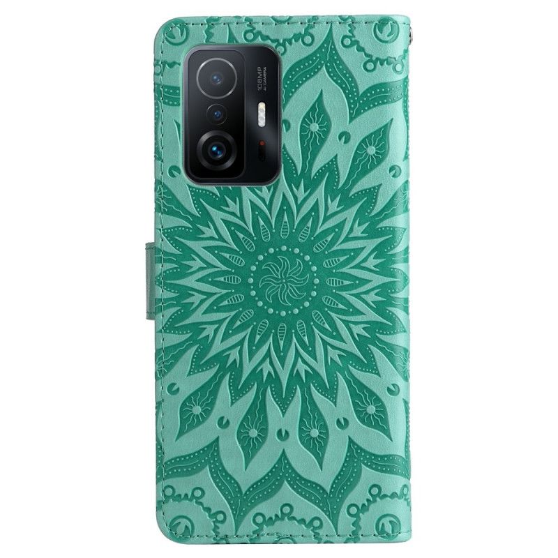 Leren Hoesje Xiaomi Mi 11t / 11t Pro Zonnebloem