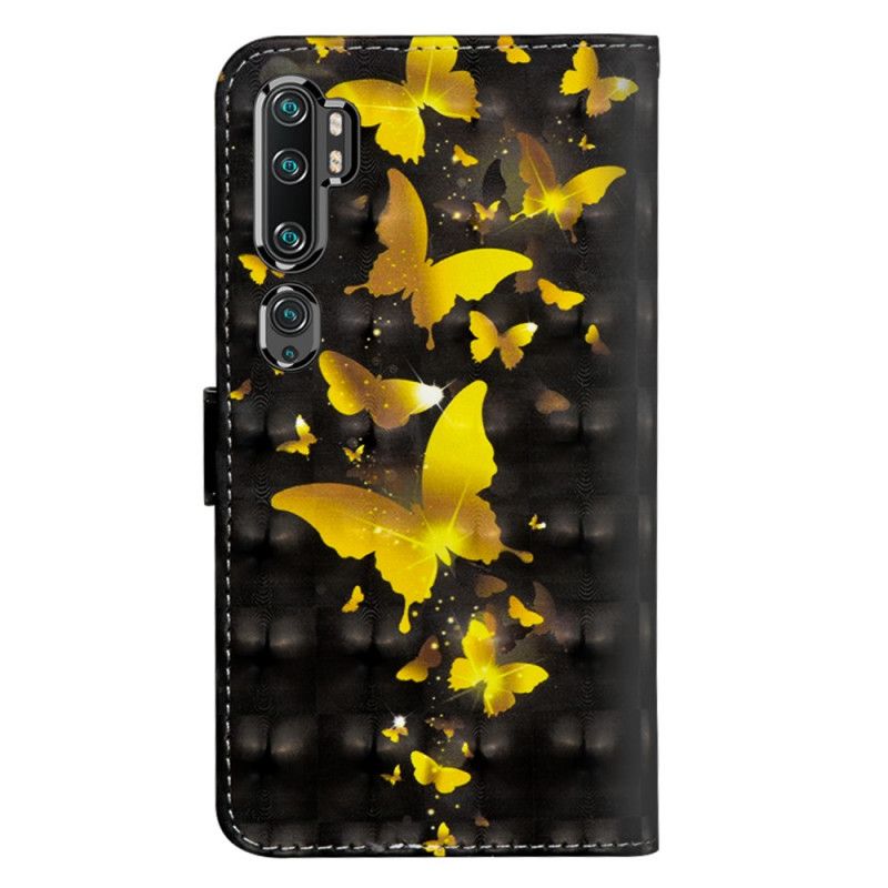 Bescherming Hoesje Xiaomi Mi Note 10 / 10 Pro Telefoonhoesje Gele Vlinders