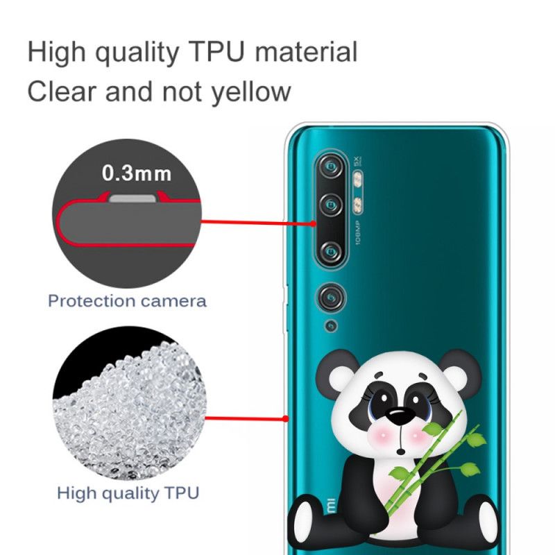 Case Hoesje Xiaomi Mi Note 10 / 10 Pro Telefoonhoesje Transparante Droevige Panda