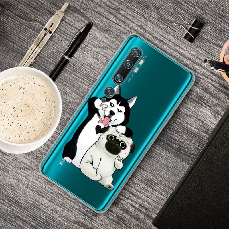 Cover Hoesje Xiaomi Mi Note 10 / 10 Pro Telefoonhoesje Grappige Honden