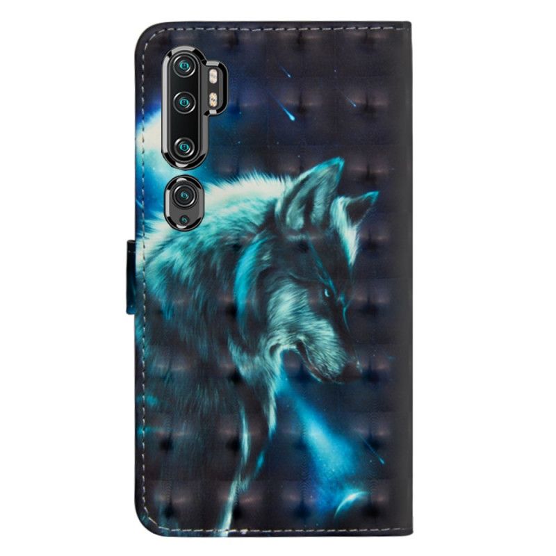 Flip Case Leren Xiaomi Mi Note 10 / 10 Pro Majestueuze Wolf