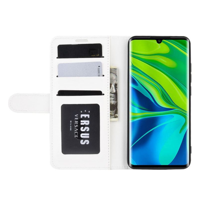 Flip Case Leren Xiaomi Mi Note 10 / 10 Pro Wit Zwart Ultra Kunstleer