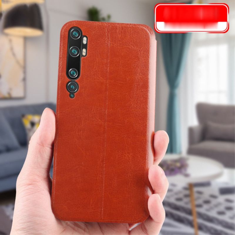 Folio-hoesje Xiaomi Mi Note 10 / 10 Pro Lichtblauw Zwart Vintage Mofi