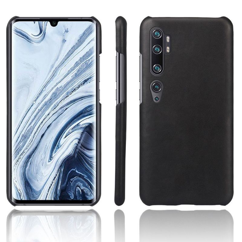 Hoesje voor Xiaomi Mi Note 10 / 10 Pro Bruin Oranje Ksq Leereffect