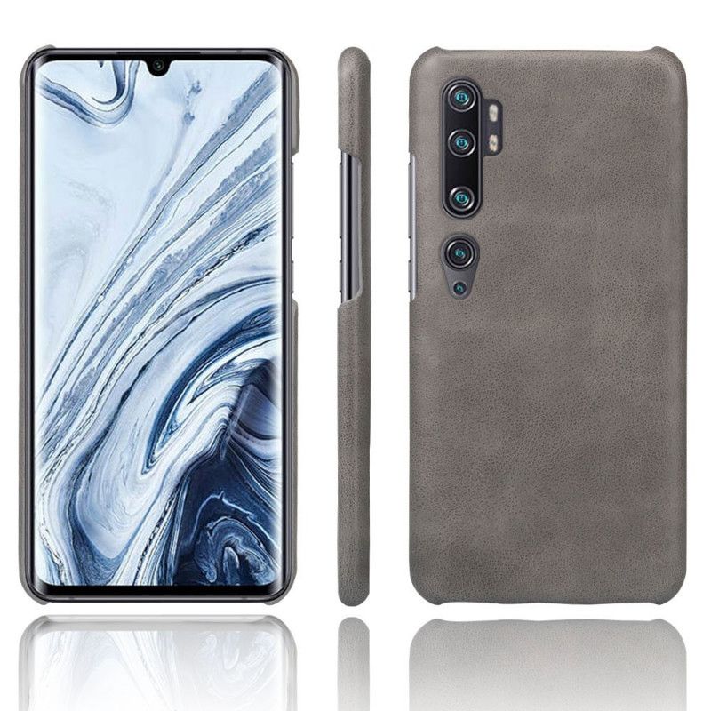 Hoesje voor Xiaomi Mi Note 10 / 10 Pro Bruin Oranje Ksq Leereffect