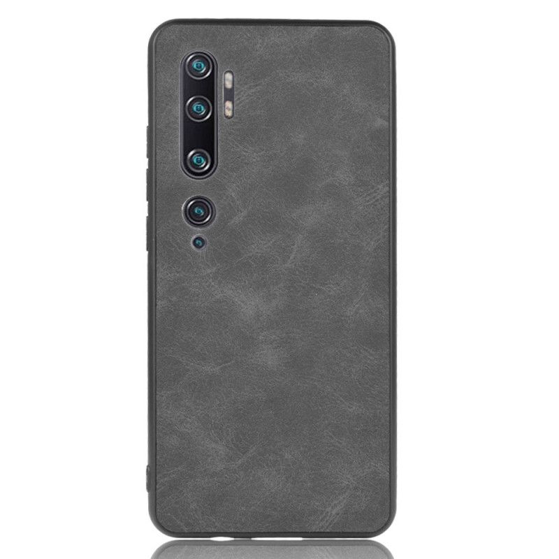 Hoesje Xiaomi Mi Note 10 / 10 Pro Donkerblauw Zwart Vintage Look Leereffect