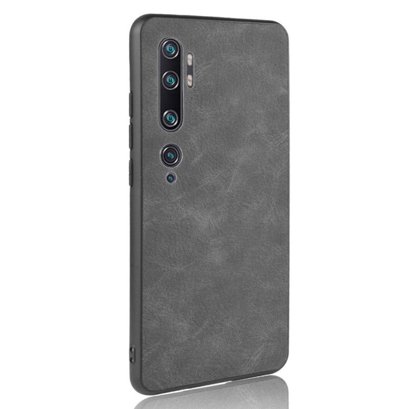 Hoesje Xiaomi Mi Note 10 / 10 Pro Donkerblauw Zwart Vintage Look Leereffect