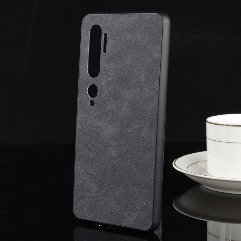 Hoesje Xiaomi Mi Note 10 / 10 Pro Donkerblauw Zwart Vintage Look Leereffect