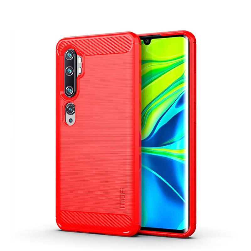 Hoesje Xiaomi Mi Note 10 / 10 Pro Grijs Zwart Mofi Geborstelde Koolstofvezel