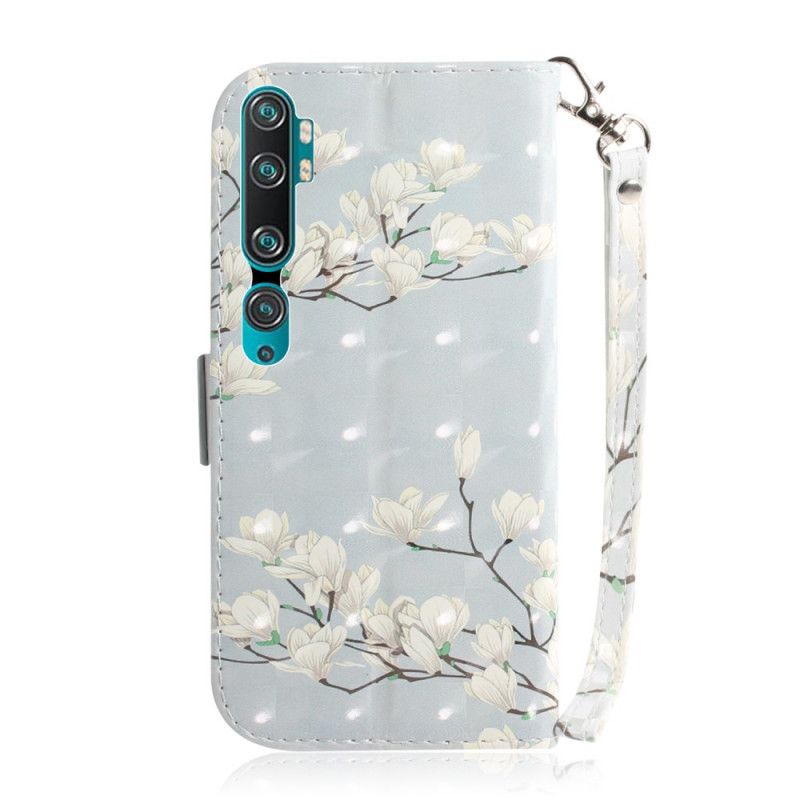 Leren Hoesje voor Xiaomi Mi Note 10 / 10 Pro Bloeiende Boom Met String