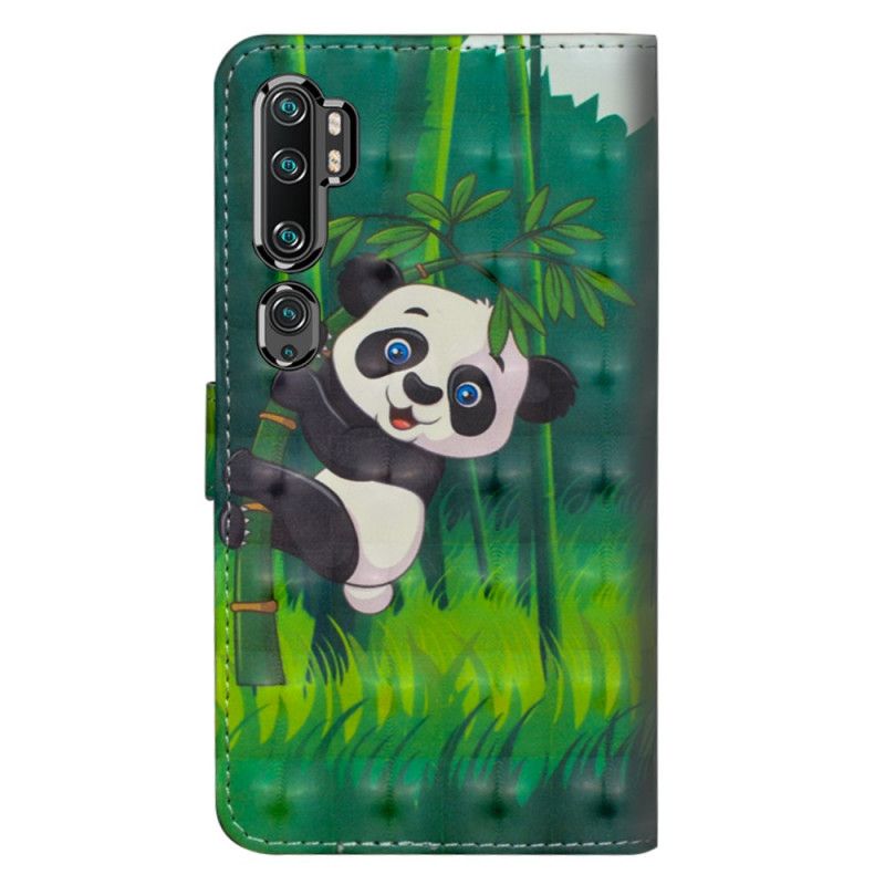 Leren Hoesje voor Xiaomi Mi Note 10 / 10 Pro Panda En Bamboe