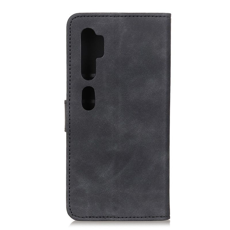 Leren Hoesje voor Xiaomi Mi Note 10 / 10 Pro Rood Zwart Vintage Khazneh Leereffect Mat