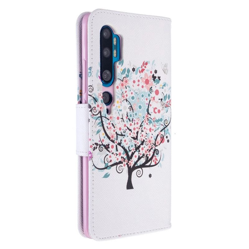 Leren Hoesje Xiaomi Mi Note 10 / 10 Pro Bloemrijke Boom