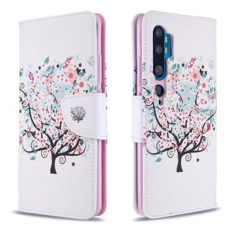 Leren Hoesje Xiaomi Mi Note 10 / 10 Pro Bloemrijke Boom