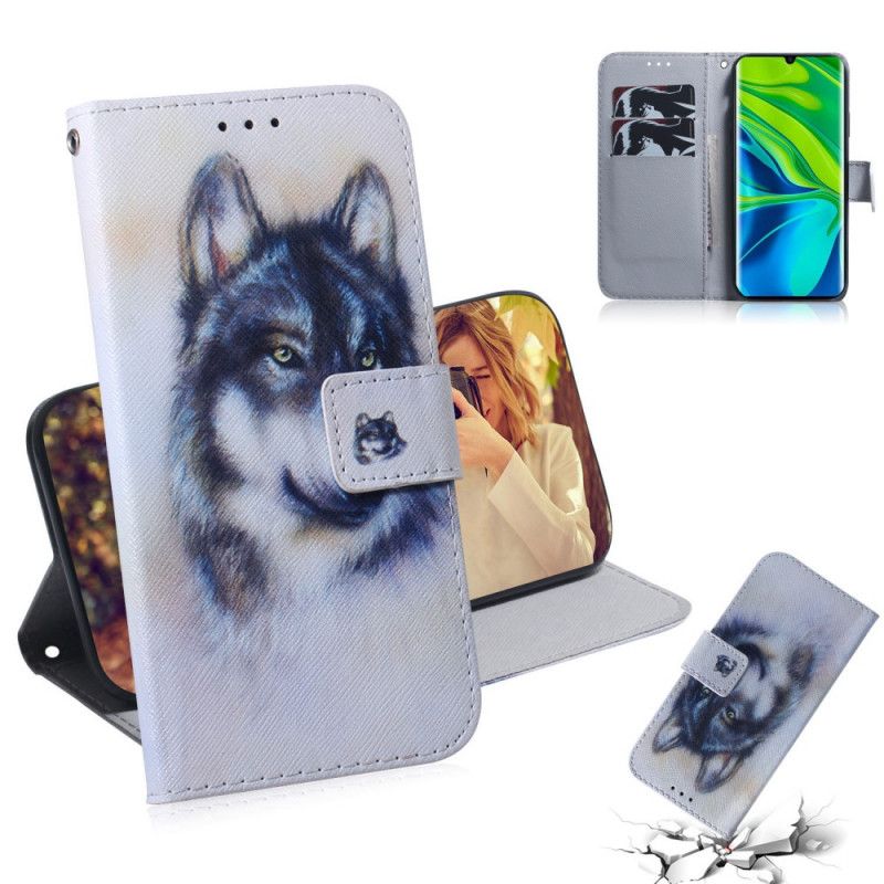 Leren Hoesje Xiaomi Mi Note 10 / 10 Pro Honden Blik