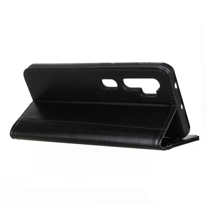 Leren Hoesje Xiaomi Mi Note 10 / 10 Pro Rood Zwart Telefoonhoesje Antiek Leereffect