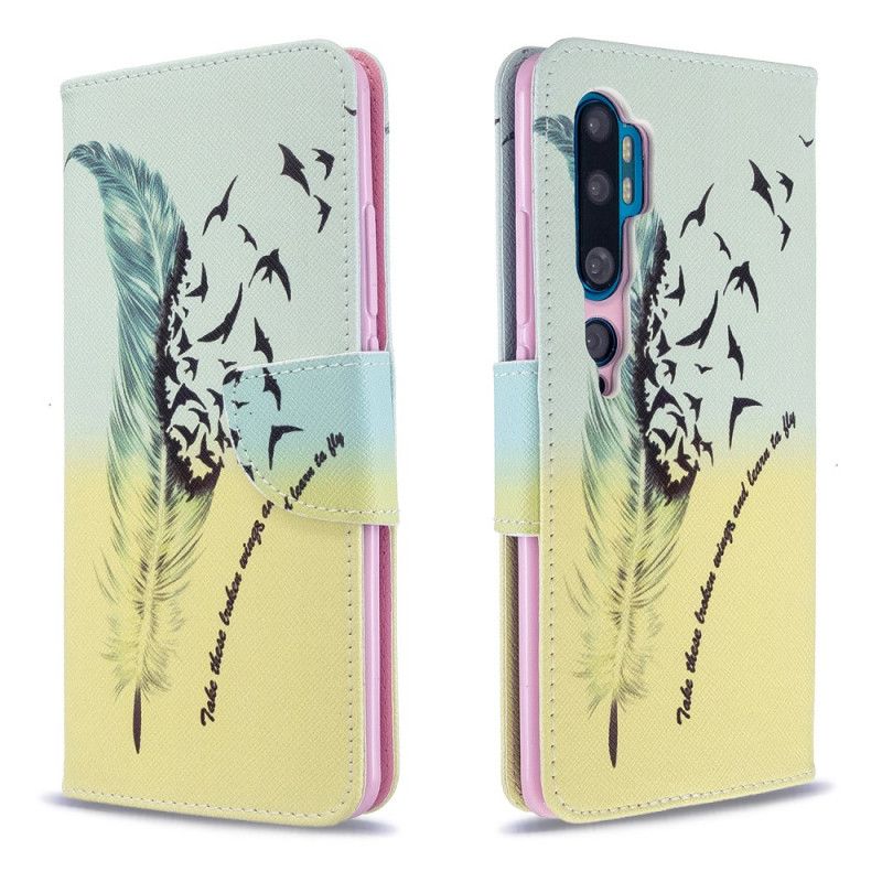 Leren Hoesje Xiaomi Mi Note 10 / 10 Pro Leren Vliegen