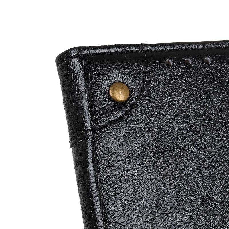 Leren Hoesje Xiaomi Mi Note 10 / 10 Pro Zwart Vintage Oud