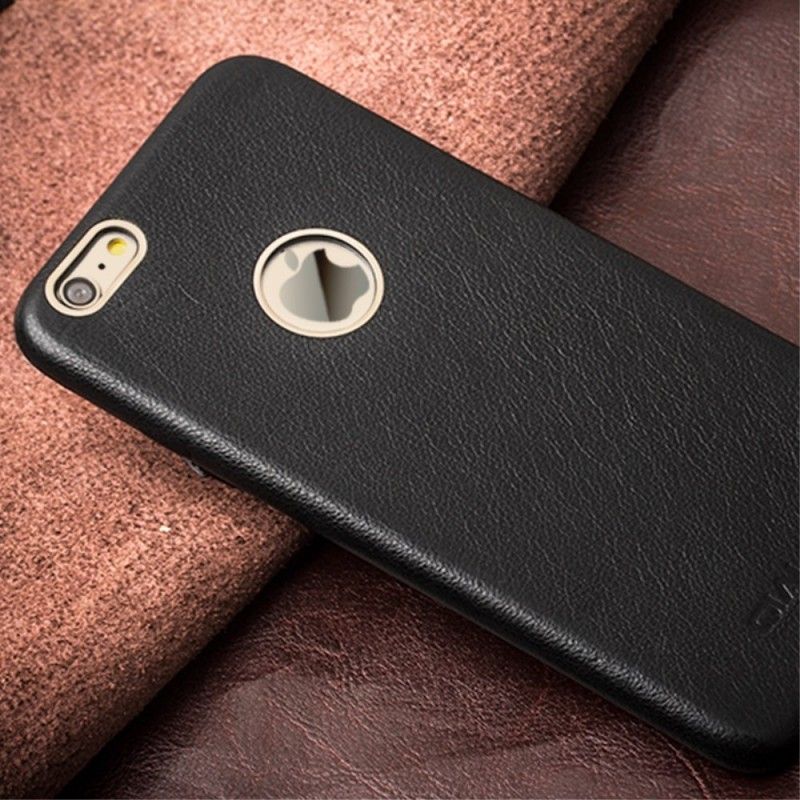 Cover Hoesje iPhone 6 / 6S Plus Bruin Telefoonhoesje Echt Leer - Qialino