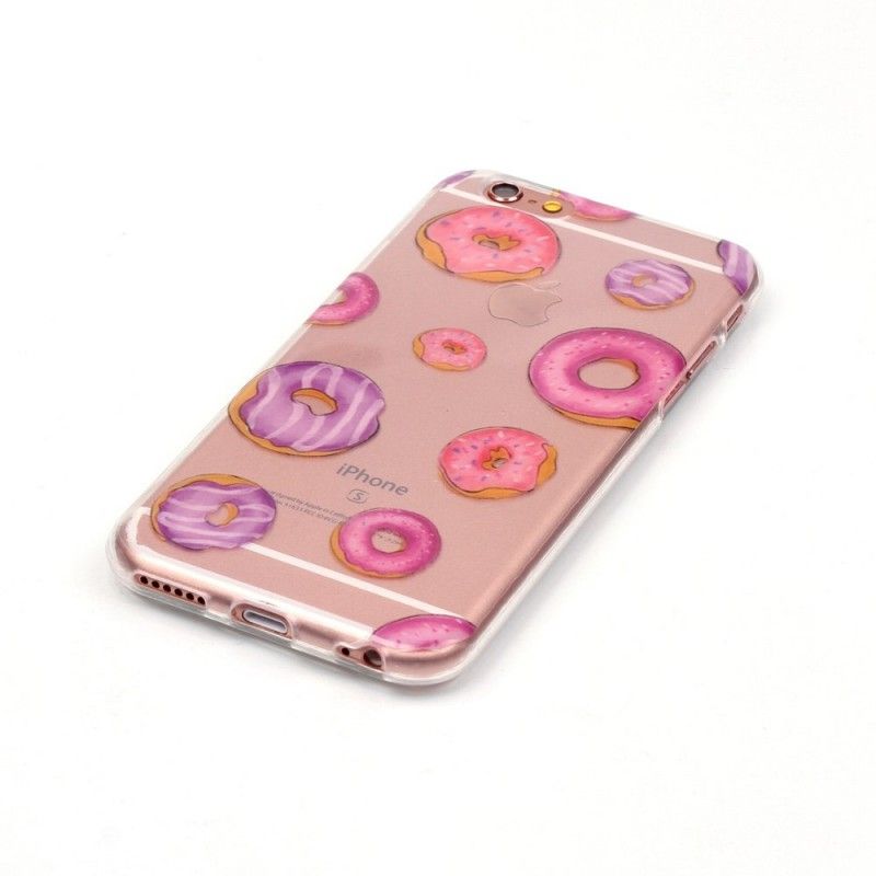 Hoesje iPhone 6 / 6S Plus Transparante Donuts Waaier