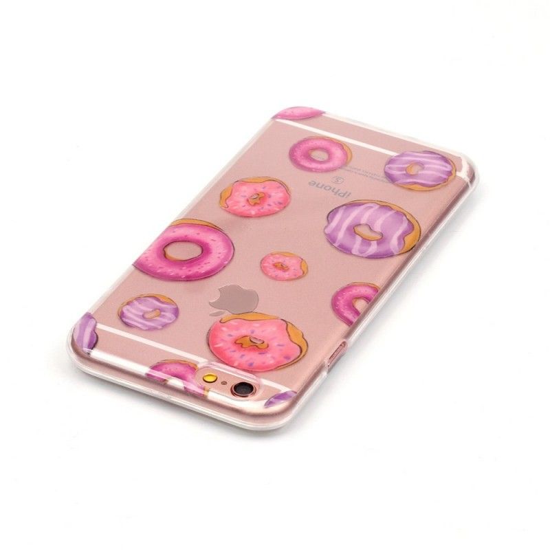 Hoesje iPhone 6 / 6S Plus Transparante Donuts Waaier