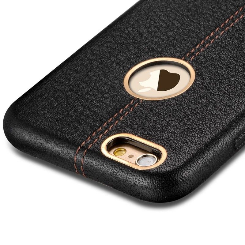 Hoesje voor iPhone 6 / 6S Plus Zwart Premium Lijn