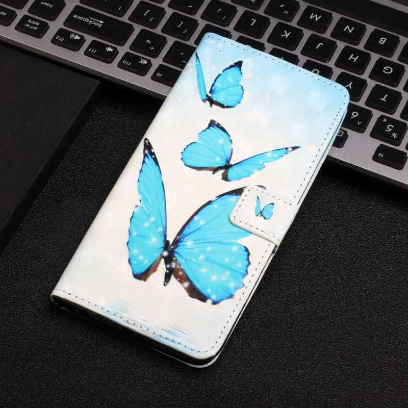 Bescherming Hoesje Google Pixel 6 Vliegende Blauwe Vlinders