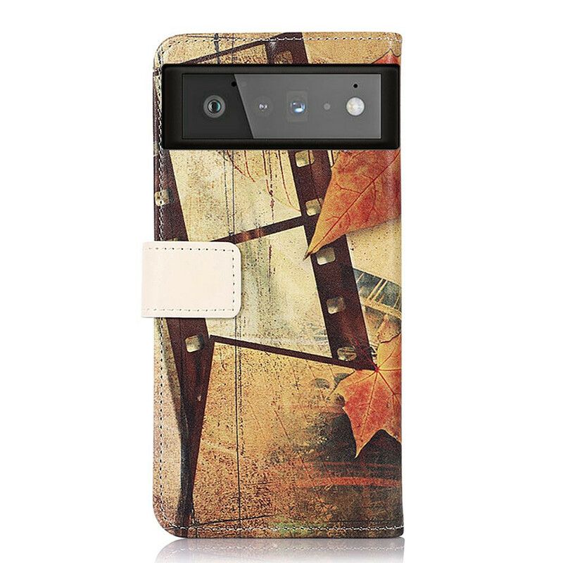 Folio-hoesje Google Pixel 6 Eiffeltoren In De Herfst