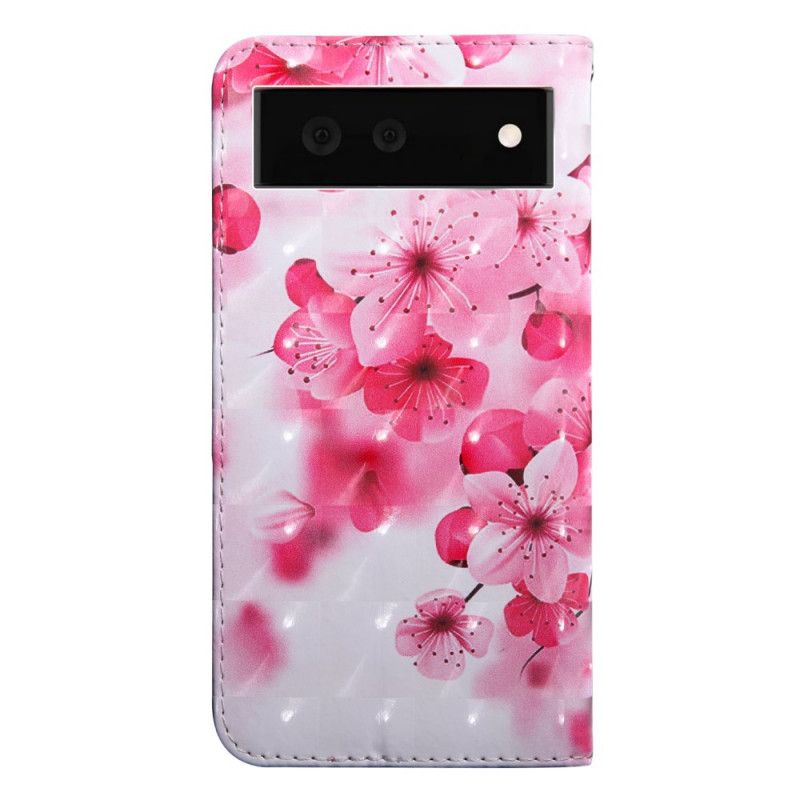 Folio-hoesje Google Pixel 6 Roze Bloemen