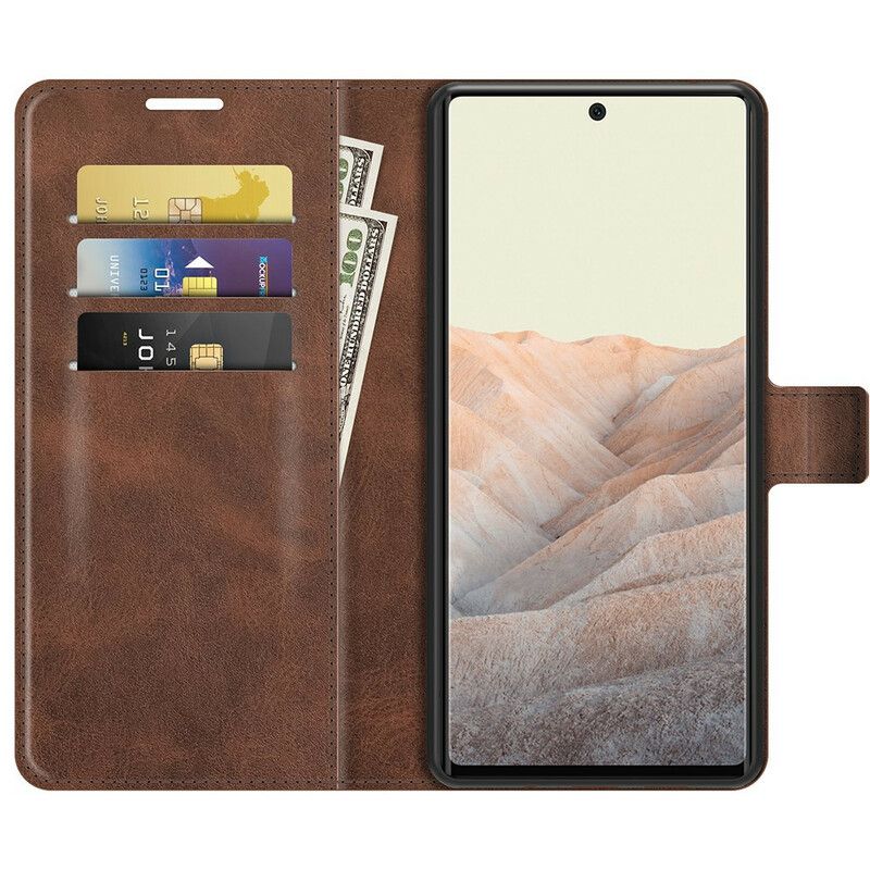 Folio-hoesje Google Pixel 6 Slank Extreem Leereffect