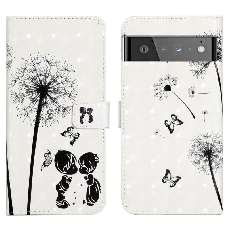 Folio-hoesje Google Pixel 6 Telefoonhoesje Baby Love Paardebloem