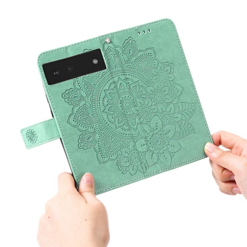 Folio-hoesje Google Pixel 6 Telefoonhoesje Bloemenmandala