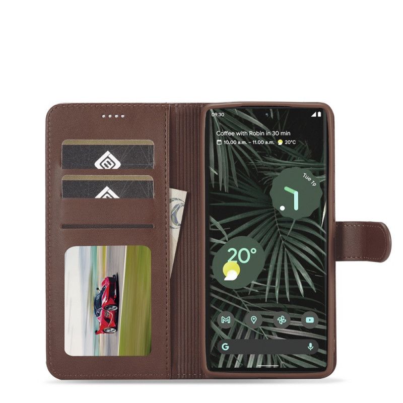 Folio-hoesje Google Pixel 6 Telefoonhoesje Lc.imeeke Leereffect