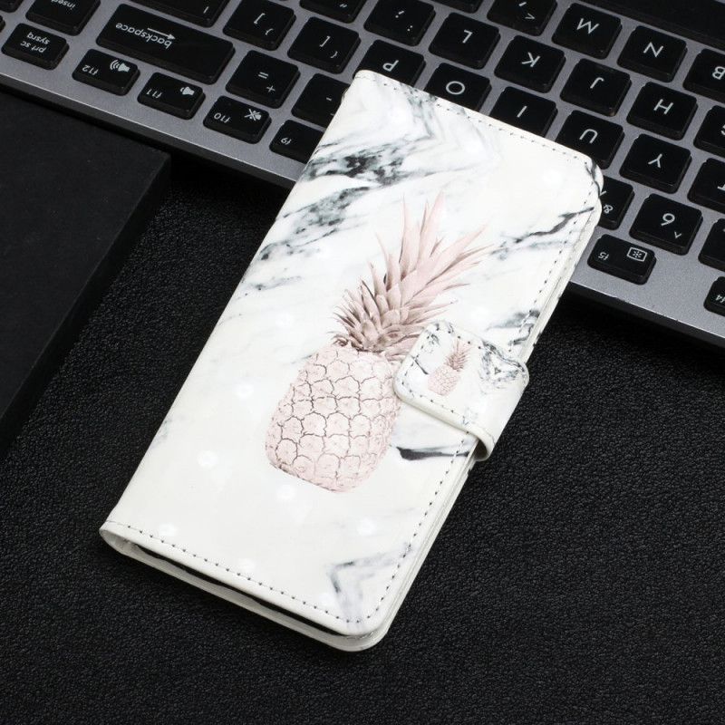 Folio-hoesje Google Pixel 6 Telefoonhoesje Lichtvlek Ananas