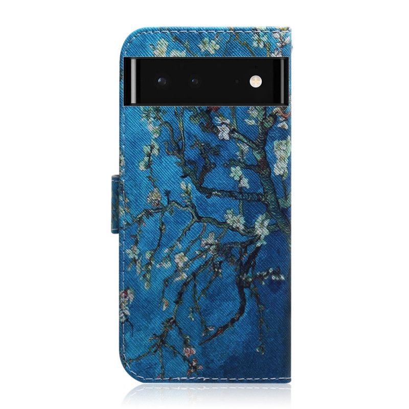 Leren Hoesje Google Pixel 6 Bloeiende Boomtak Bescherming Hoesje