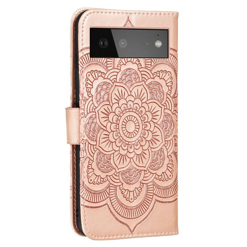 Leren Hoesje Google Pixel 6 Hele Mandala Bescherming Hoesje