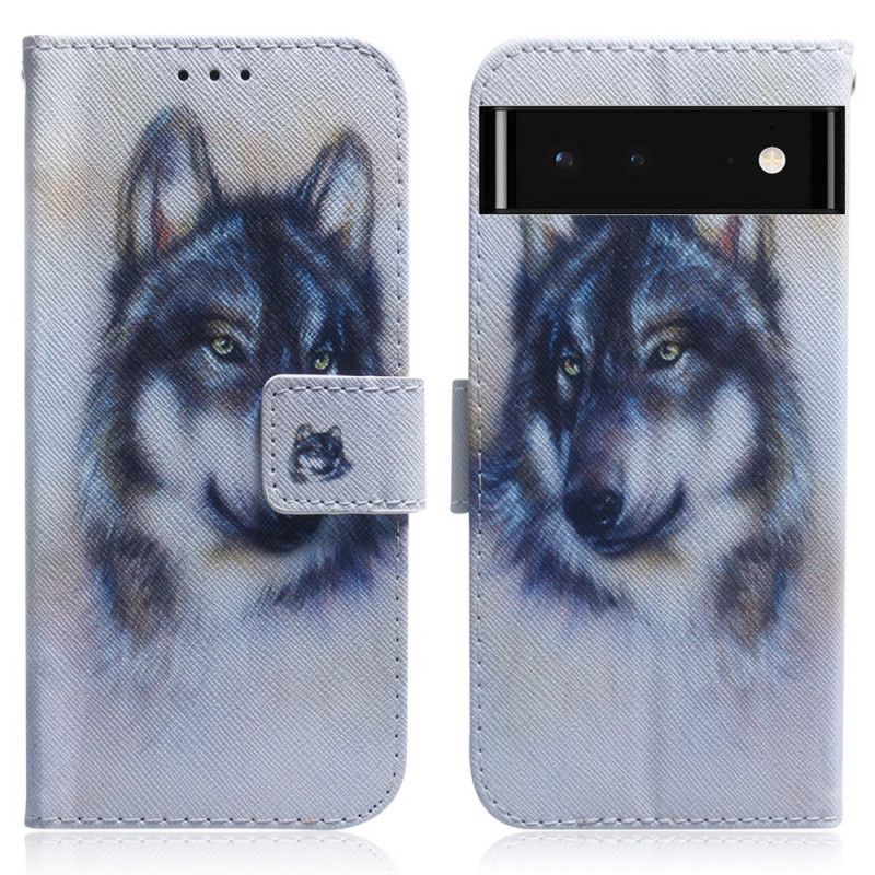 Leren Hoesje Google Pixel 6 Hondenlook Bescherming Hoesje