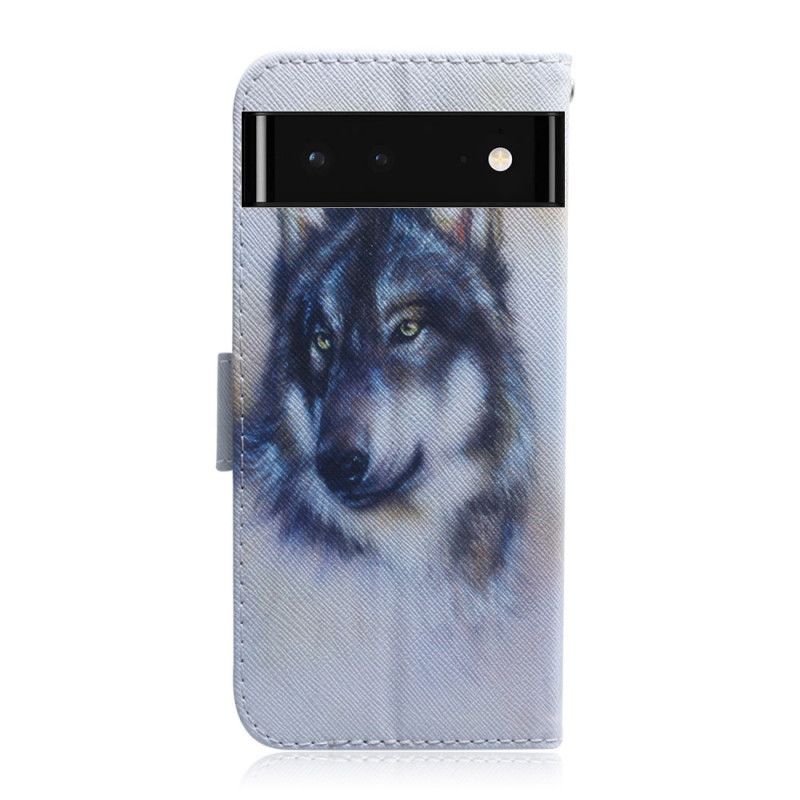 Leren Hoesje Google Pixel 6 Hondenlook Bescherming Hoesje