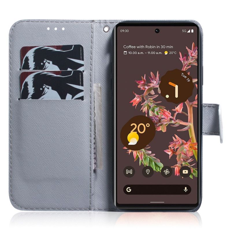 Leren Hoesje Google Pixel 6 Mopshond Bescherming Hoesje