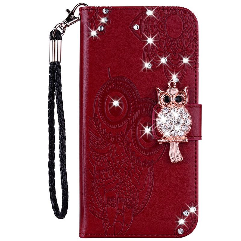 Leren Hoesje Google Pixel 6 Uil Mandala En Charm Bescherming Hoesje