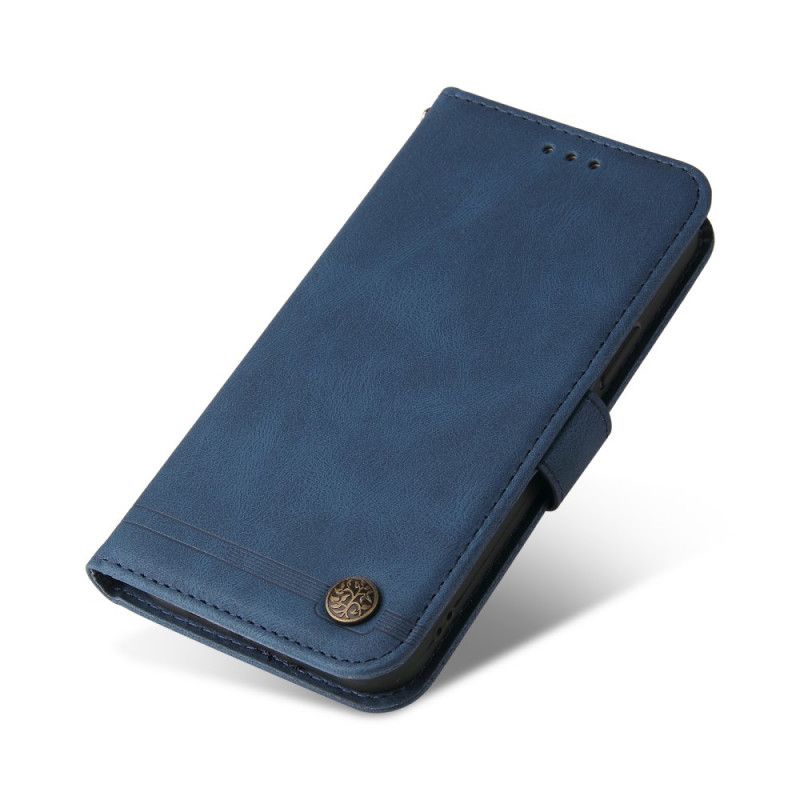 Leren Hoesje Voor Google Pixel 6 Imitatie Lederen Klinknagel En Riem