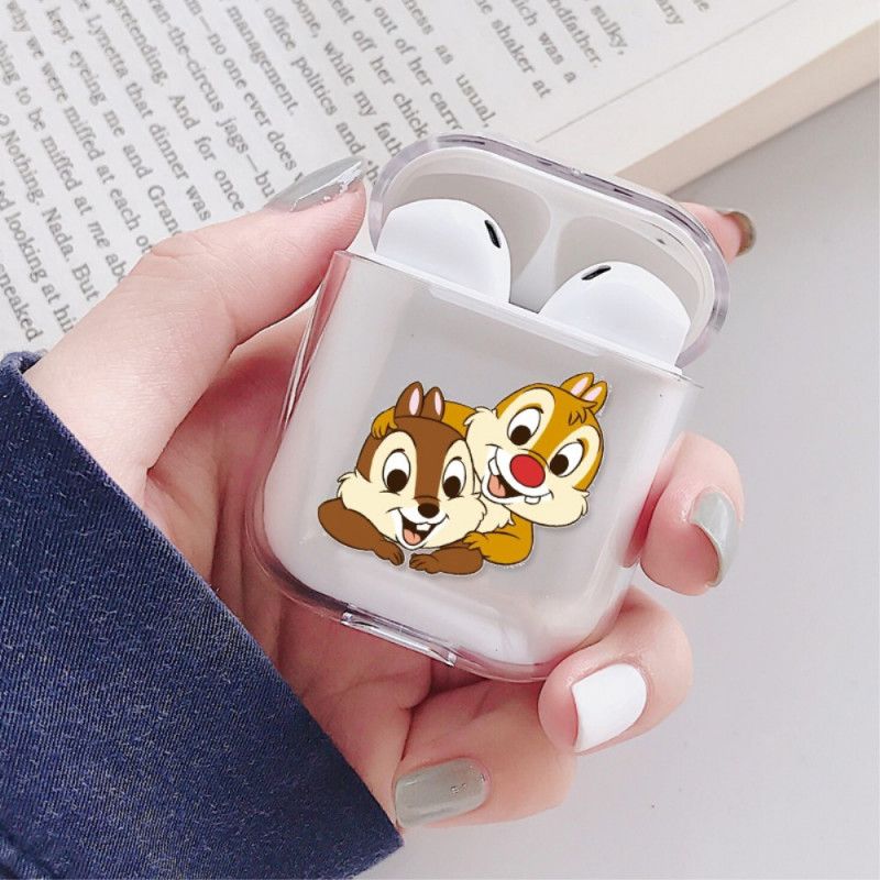 Case Hoesje AirPods Lichtblauw Groen Telefoonhoesje Grappige Dieren