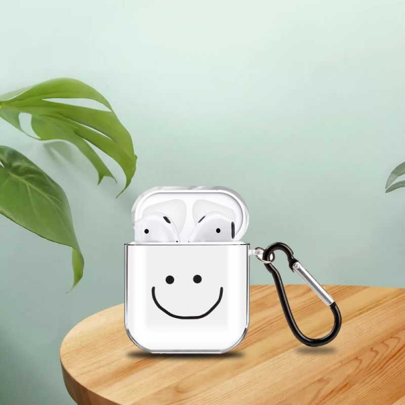 Case Hoesje AirPods Telefoonhoesje Transparante Siliconen Emoji